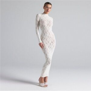 Skims knit lace maxi dress